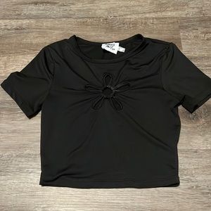 Black Crop top